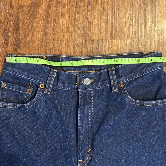 Vintage Levi 550 Relaxed Fit Tapered Leg High Waisted Dark Wash Mom Jeans-28X28 - Picture 9 of 16